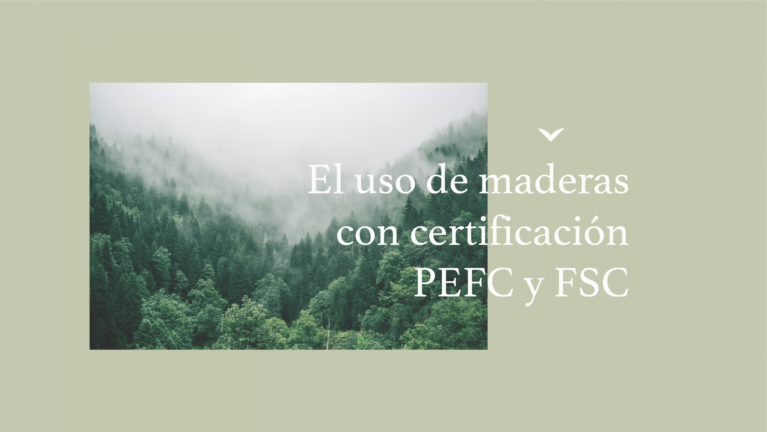 El uso de maderas con certificación PEFC y FSC